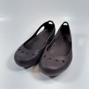 Crocs Womens 7 Kadee Ballet Flats Dark Brown Color
